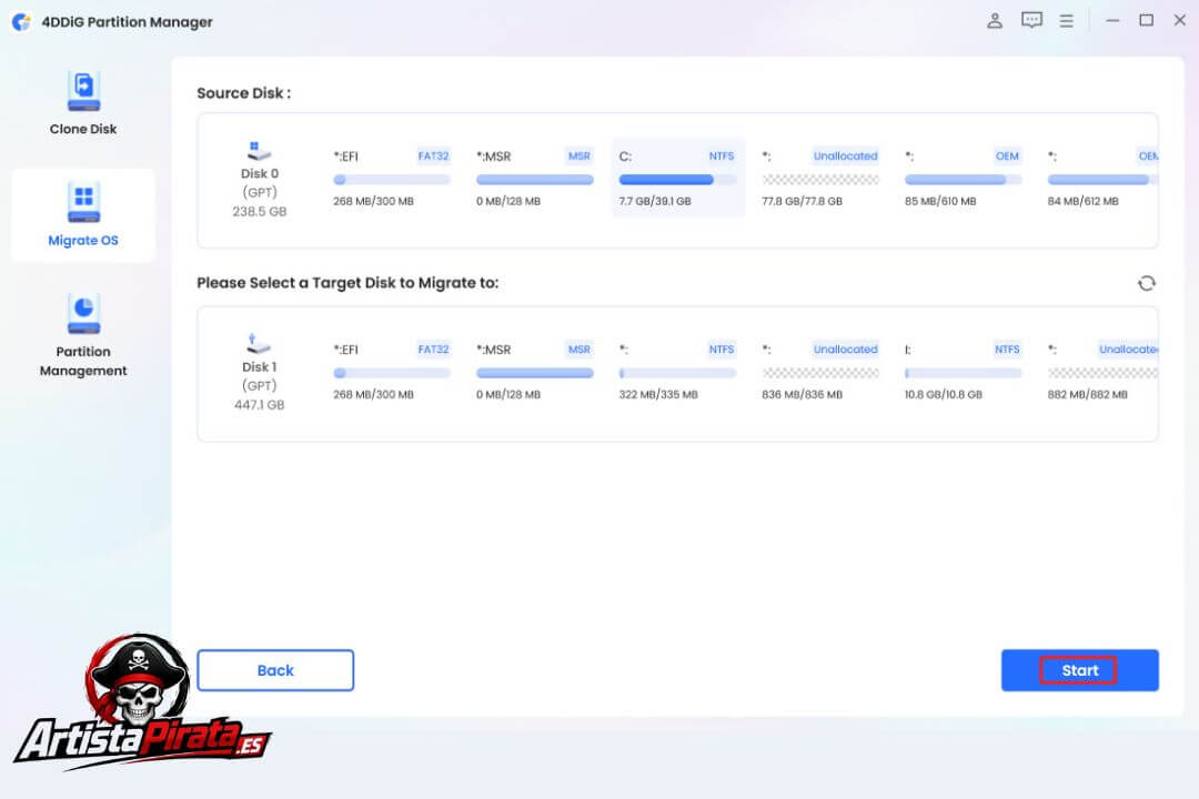 4ddig Partition Manager Full V4.0.2.1 Gratis Descargar 2026 screenshot