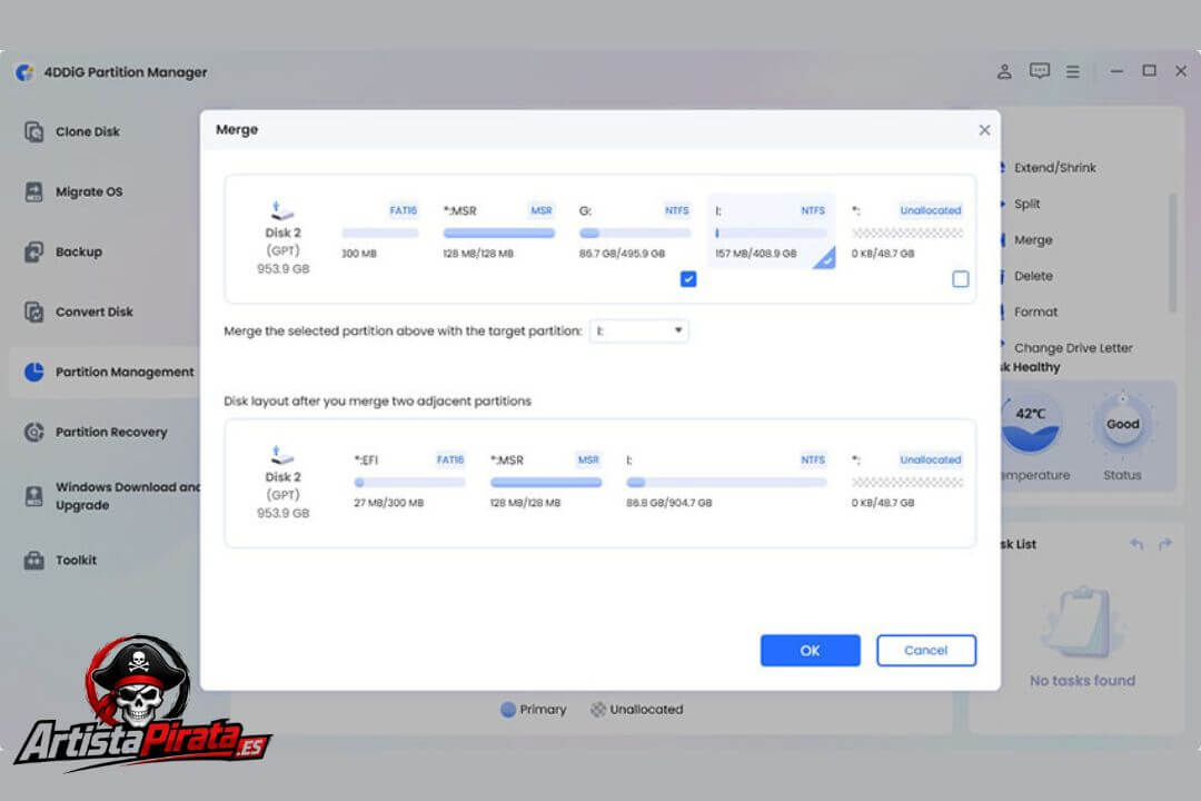 4ddig Partition Manager Full V4.0.2.1 Gratis Descargar 2026 screenshot