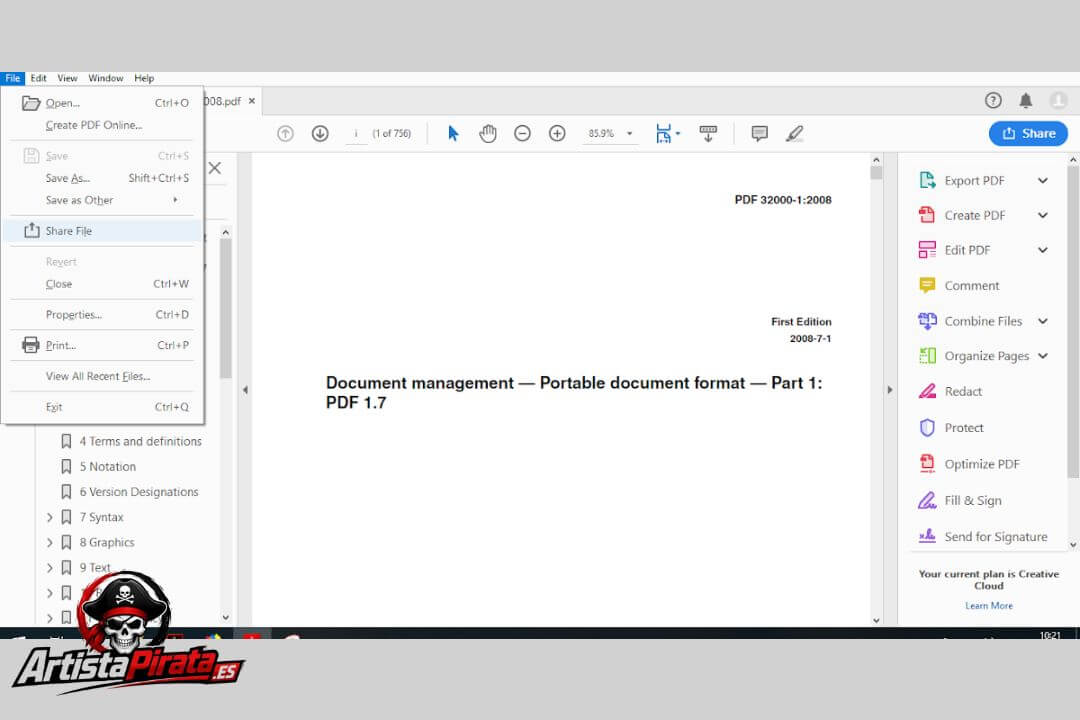 Acrobat Reader Dc Crack V26.001.21563 Free Download Español screenshot
