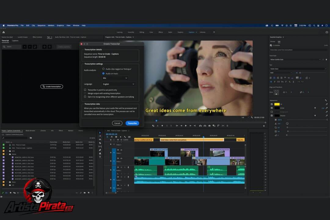 Adobe Premiere Pro 2022 Descargar V22.0 Full Versión Español screenshot