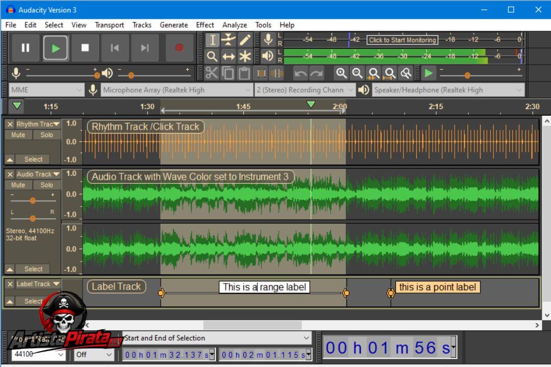 Audacity Descargar V3.7.7 Gratis Full En Español 2026 screenshot