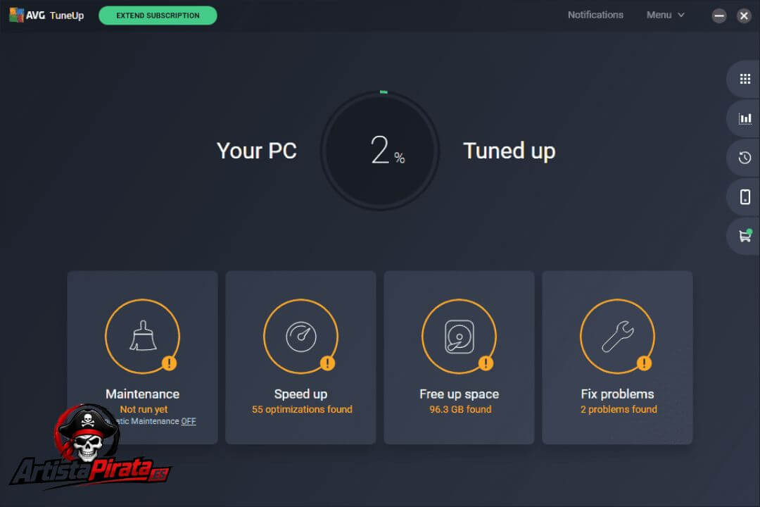 Avg Pc Tuneup Free V24.4 Build 17462 Descaragr Full Español screenshot