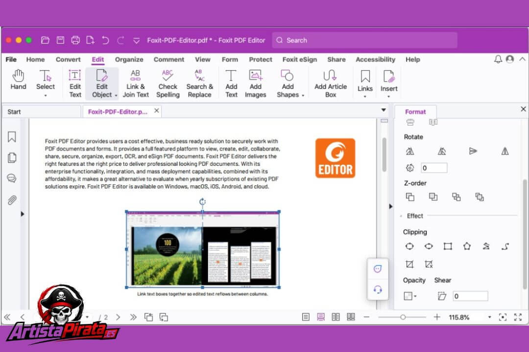 Descargar Foxit Pdf Editor V2026.1.1.36485 Gratis Con Serial screenshot