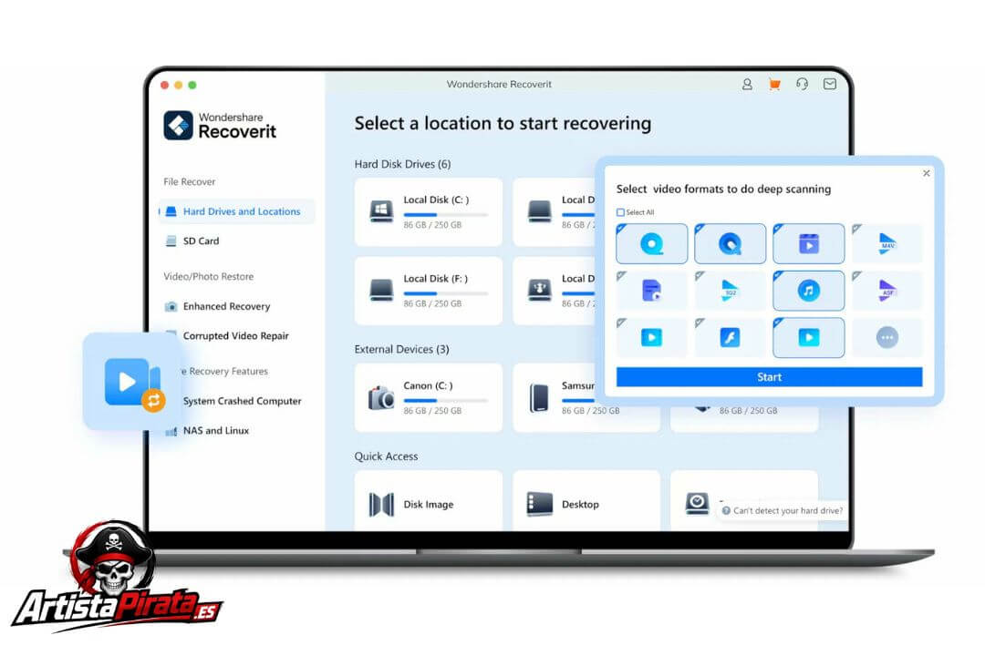 Descargar Wondershare Recoverit V14.0.25.7 Gratis En Español screenshot