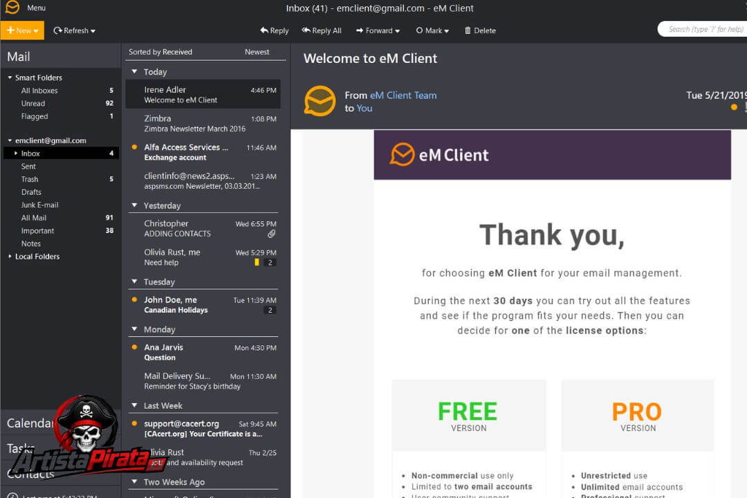Em Client Pro Full V10.4.5326.0 Portable Gratis En Español screenshot