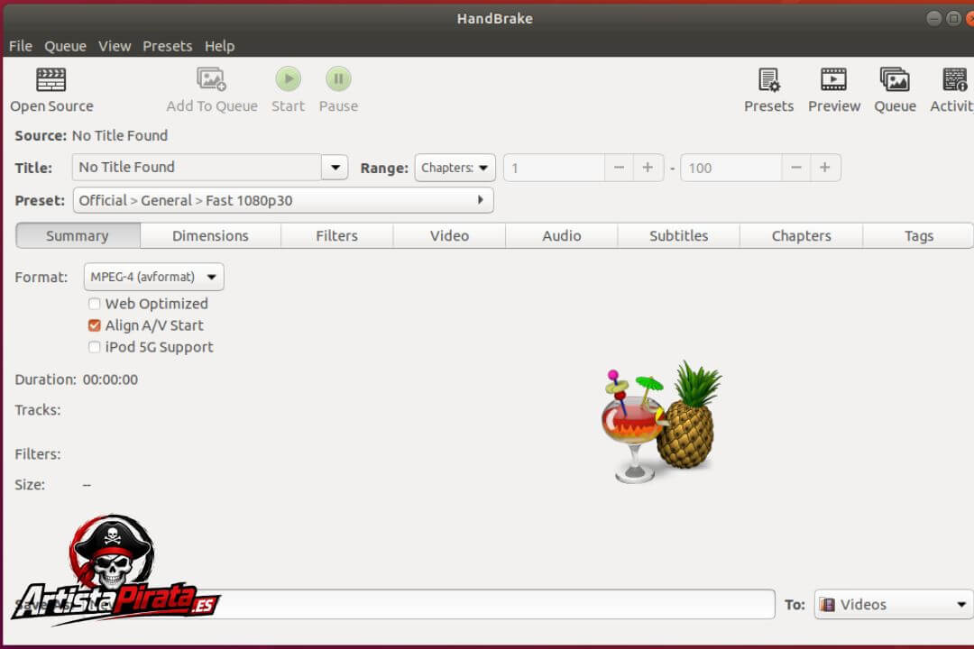 Handbrake Descargar V1.11.1 Video Converter Para PC (2026) screenshot