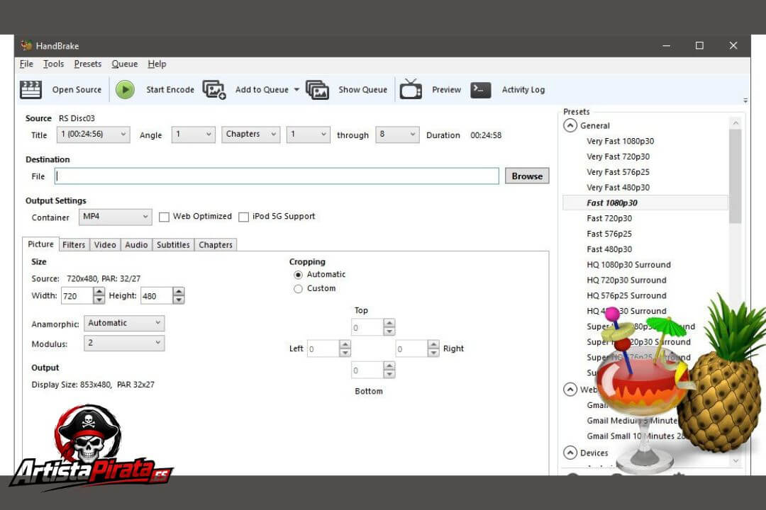 Handbrake Descargar V1.11.1 Video Converter Para PC (2026) screenshot
