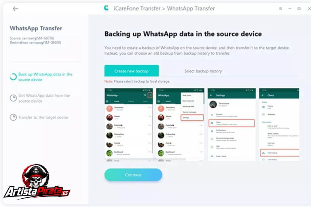 Icarefone Transferencia Whatsapp Gratis V5.5.15 Descargar screenshot