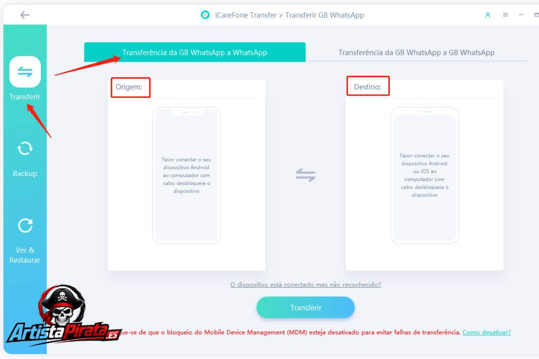 Icarefone Transferencia Whatsapp Gratis V5.5.15 Descargar screenshot