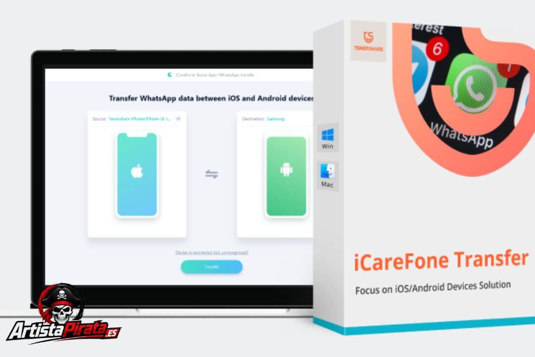 Icarefone Transferencia Whatsapp Gratis V5.5.15 Descargar