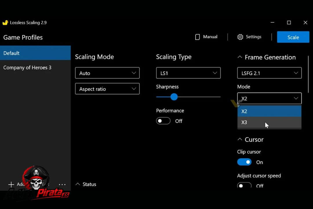 Lossless Scaling Gratis V3.2.2 Descargar En Español 2026 screenshot