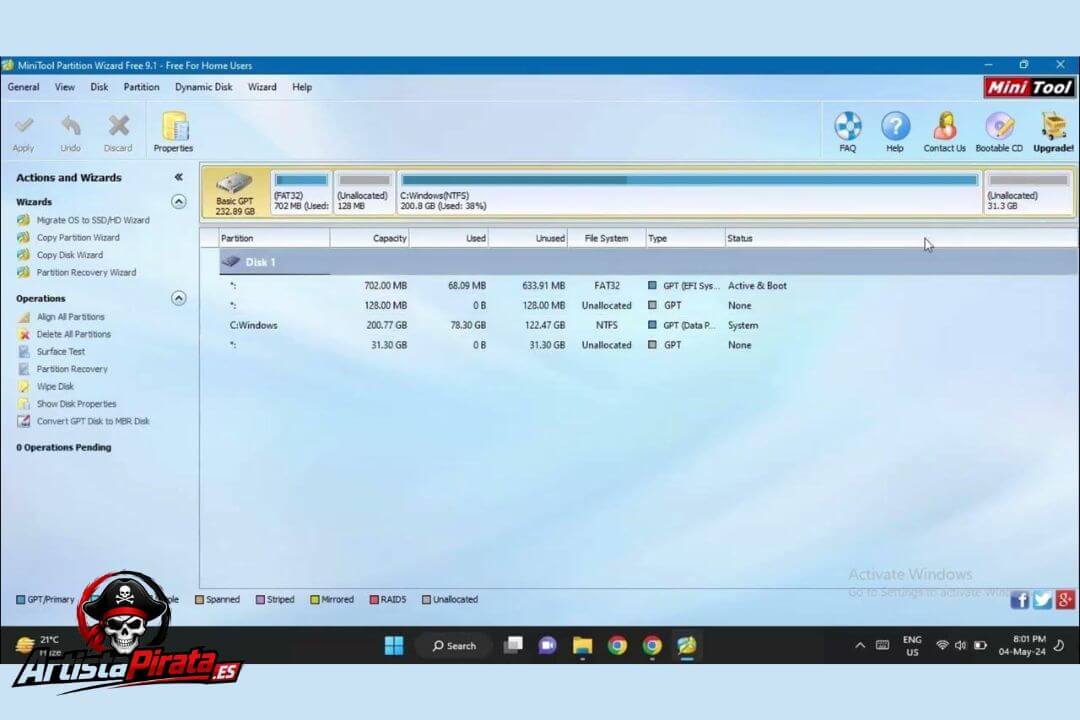 Minitool Partition Wizard Full V13.6 Descargar En Español screenshot