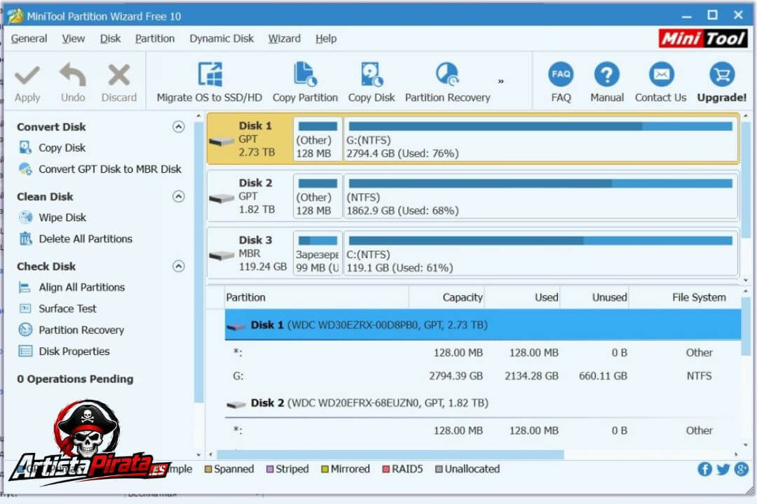 Minitool Partition Wizard Full V13.6 Descargar En Español screenshot