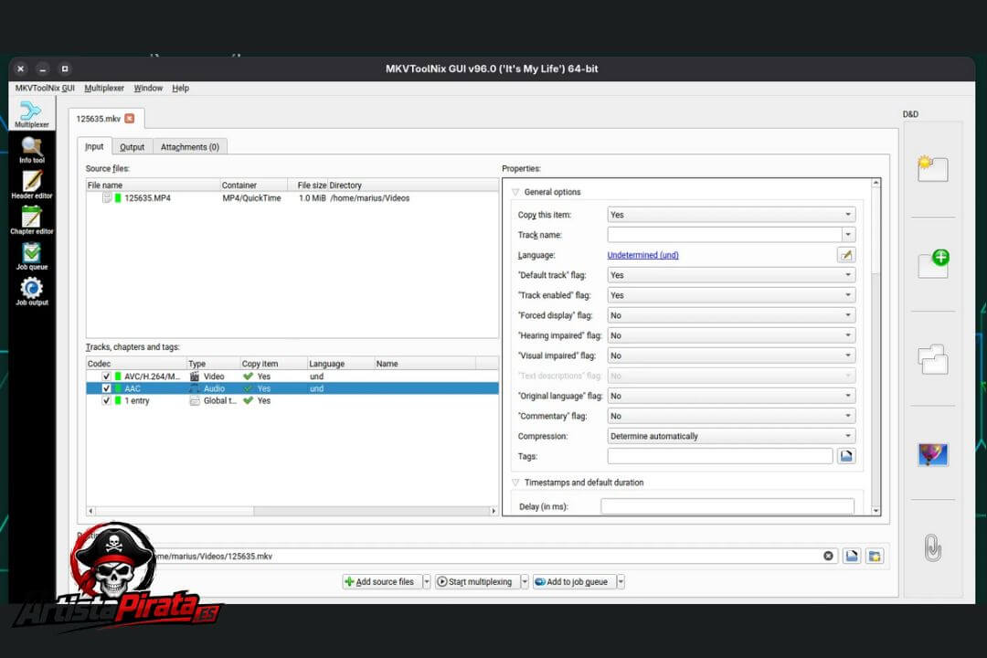Mkvtoolnix Descargar V98.0 Gratis 64 Bit Full En Español screenshot