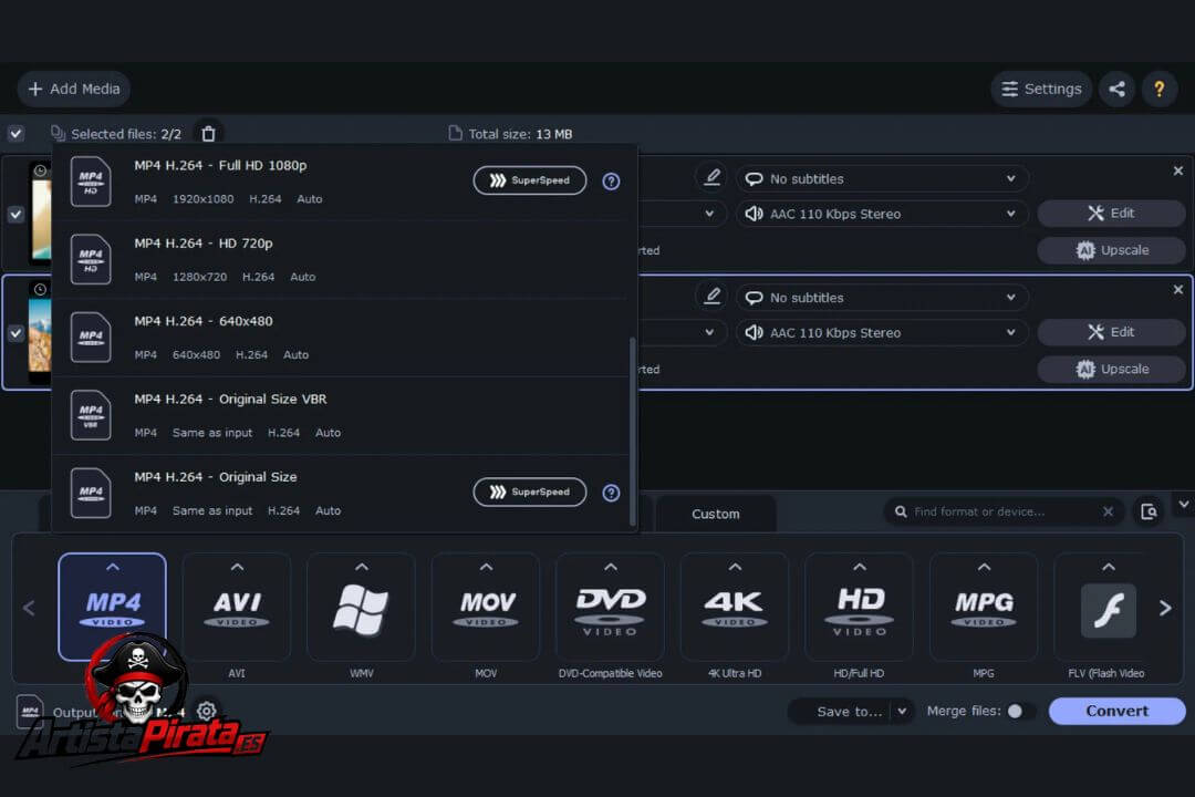 Movavi Video Converter Full Crack V24.4.0 En Español Gratis screenshot