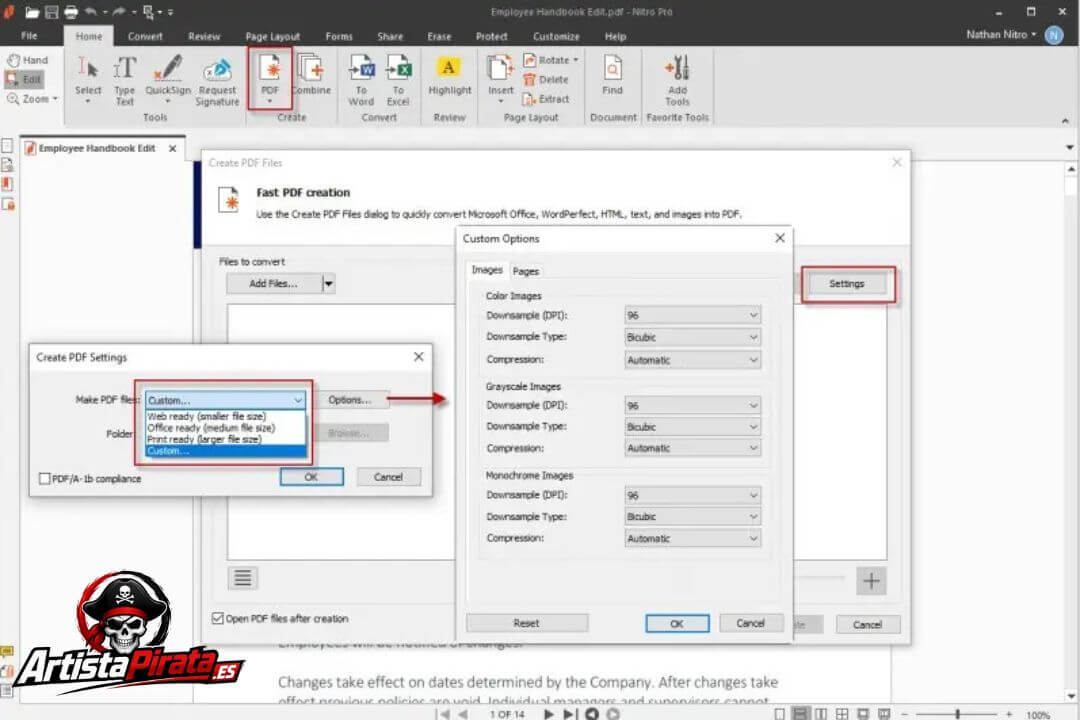 Nitro Pdf Full 14.43.6.0 Gratis Descargar (2026) En Español screenshot