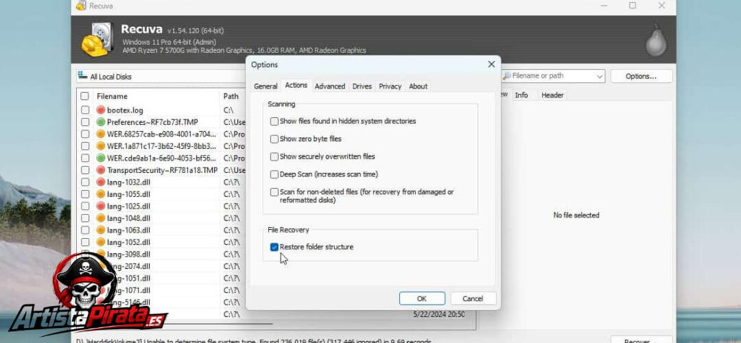 Recuva Gratis V1.54.120 Descargar For Windows En Español screenshot
