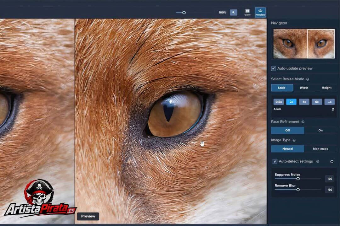 Topaz Gigapixel Ai Crack V8.4.4 Gratis Descargar Full Español screenshot