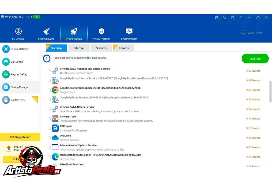Wise Care 365 Pro Full 365 V7.3.5 Build 722 Descargar (2026) screenshot