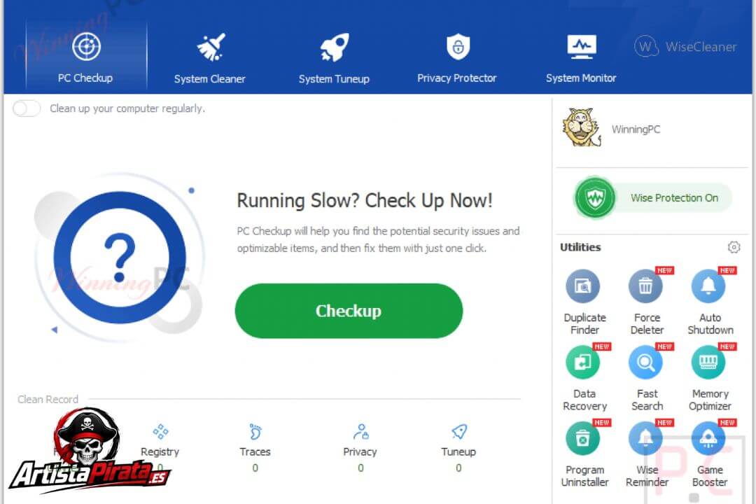 Wise Care 365 Pro Full 365 V7.3.5 Build 722 Descargar (2026) screenshot