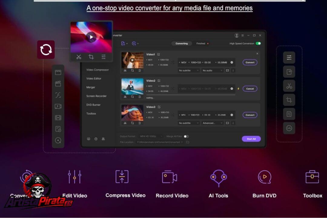 Wondershare Uniconverter Crack V17.3.5 Gratis Descargar 2026 screenshot